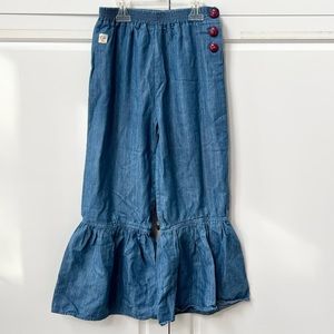 Wildflower ruffle chambray pants size 10